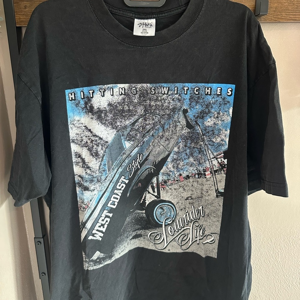 West Coast Style 'Lowrider Life' Graphic Tee - Black